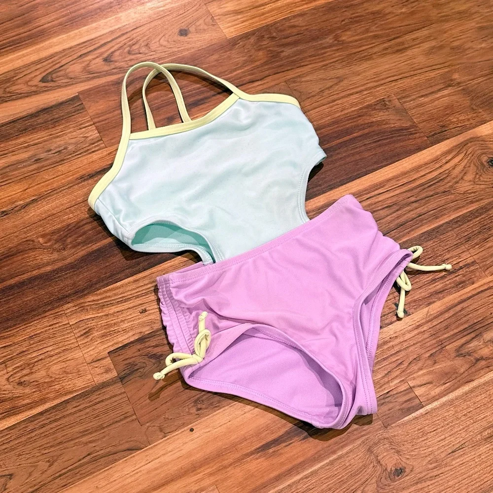Kids Cat & Jack Cutout One Piece Swimsuit Size 4T